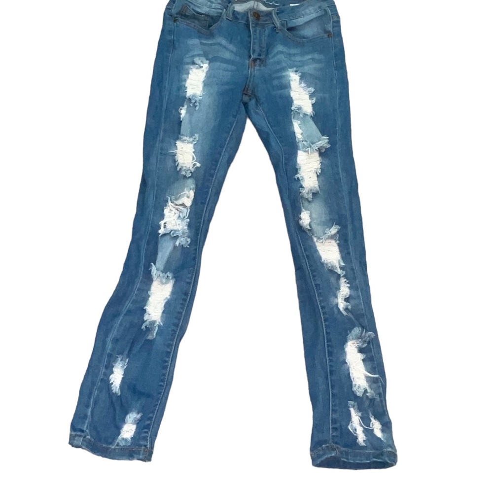 Machine Distressed Nouvelle Mode Jeans Size 29